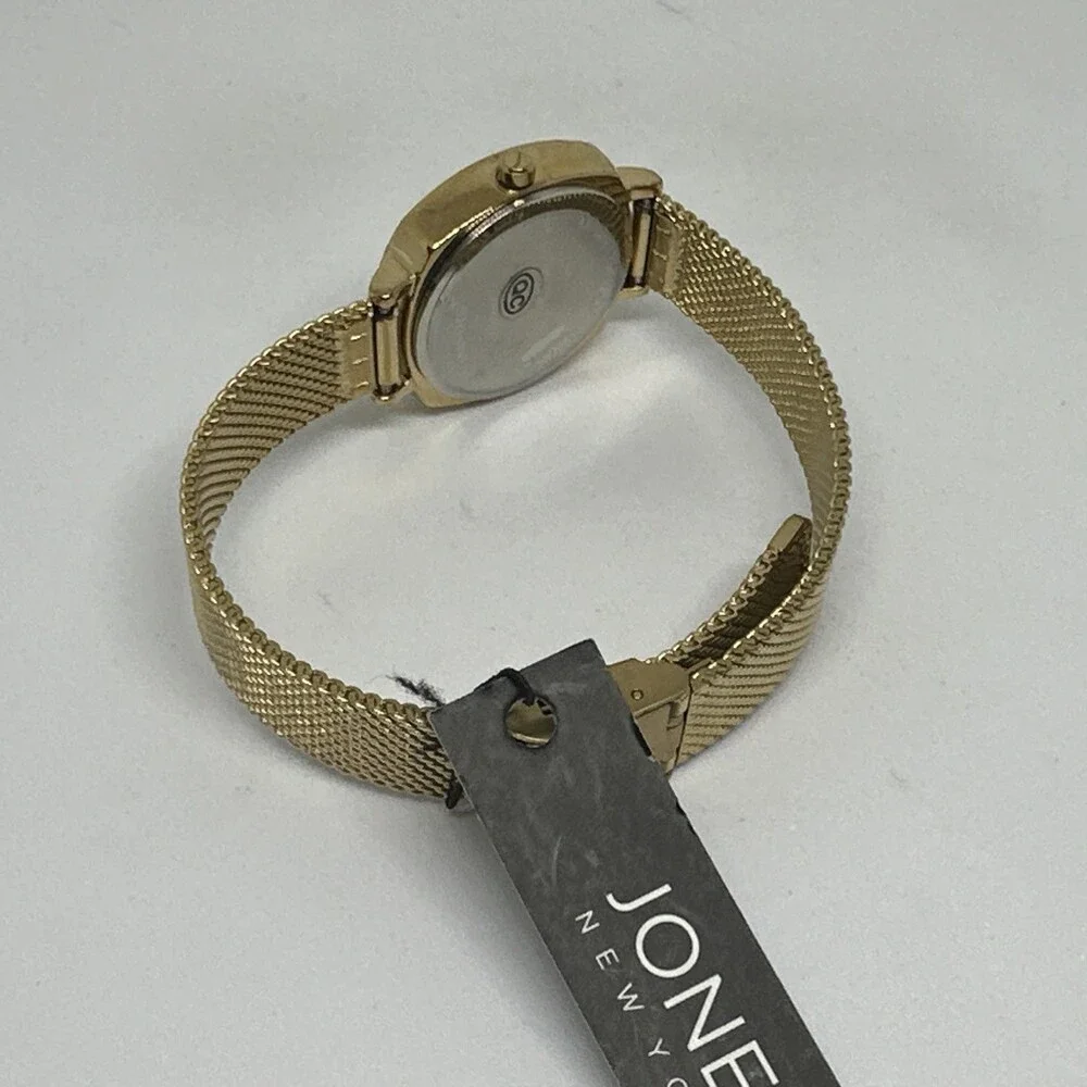 Jones New York JNY11582 Women Gold Stainless Steel Mesh Analog Dial Watch HME640